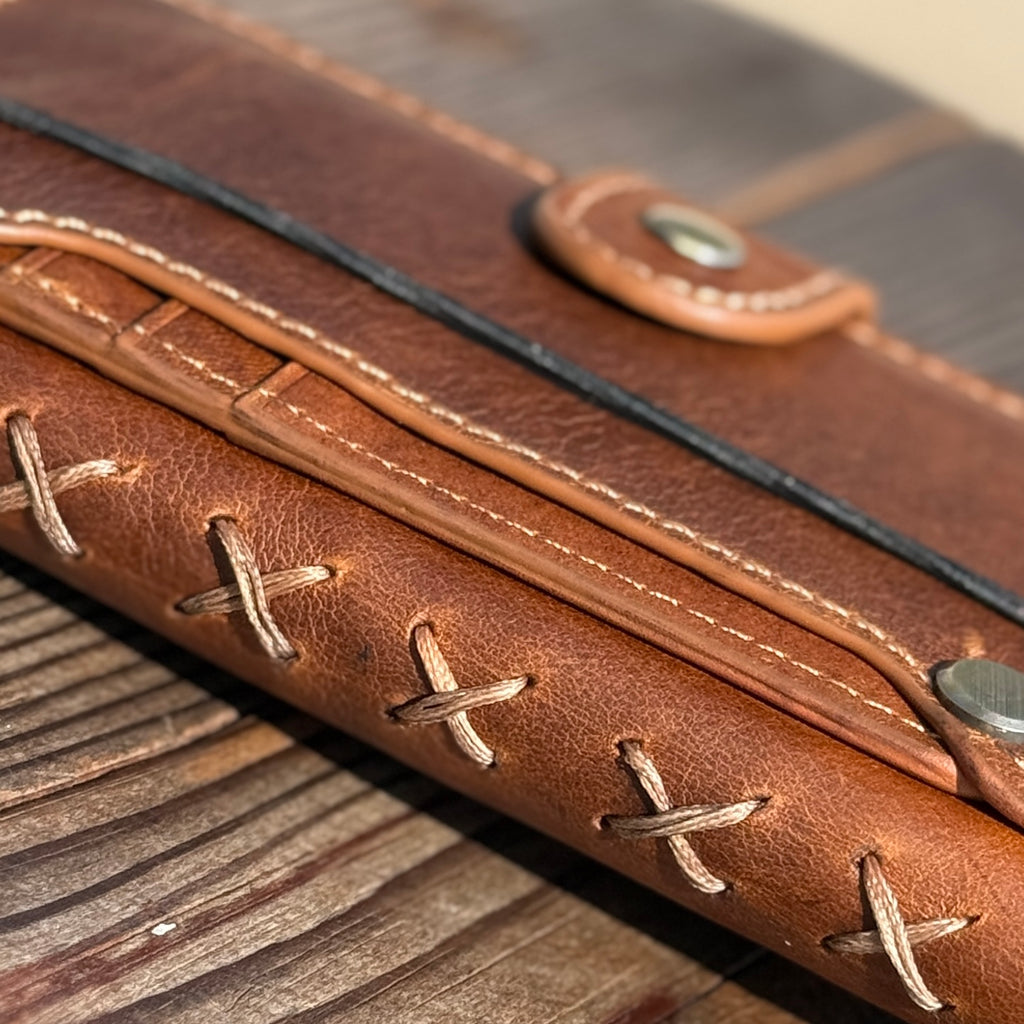 Luxury Handmade Leather Wallet Case for iPhone