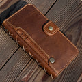 Luxury Handmade Leather Wallet Case for iPhone