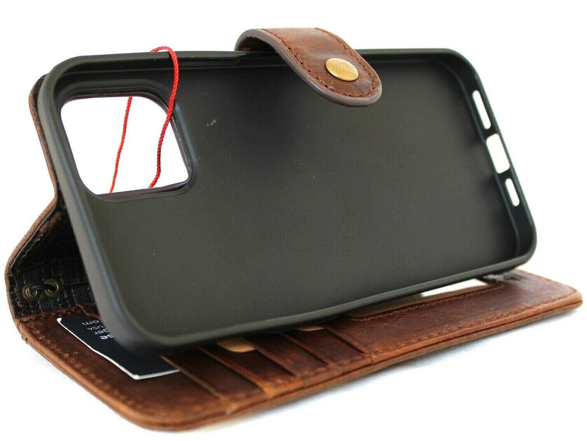 Vintage Leather Wallet Case for Nubia Redmagic 11 pro : Book Style, Card Slots