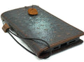 Ostrich Style Leather iPhone Wallet Case: Vintage Book Design