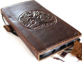 Vintage Leather iPhone Wallet Case: Tree Of Life Embossed Cover