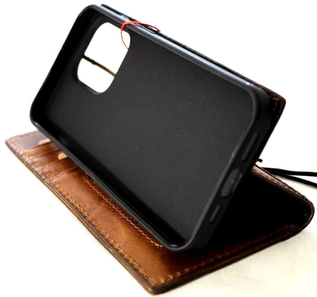 Embossed Eagle Genuine Leather iPhone Wallet Case
