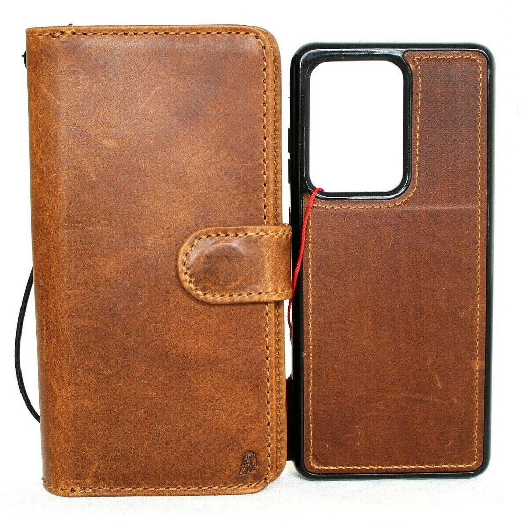 Vintage Leather iPhone Wallet Case: Stamped Emboss, Card Slots