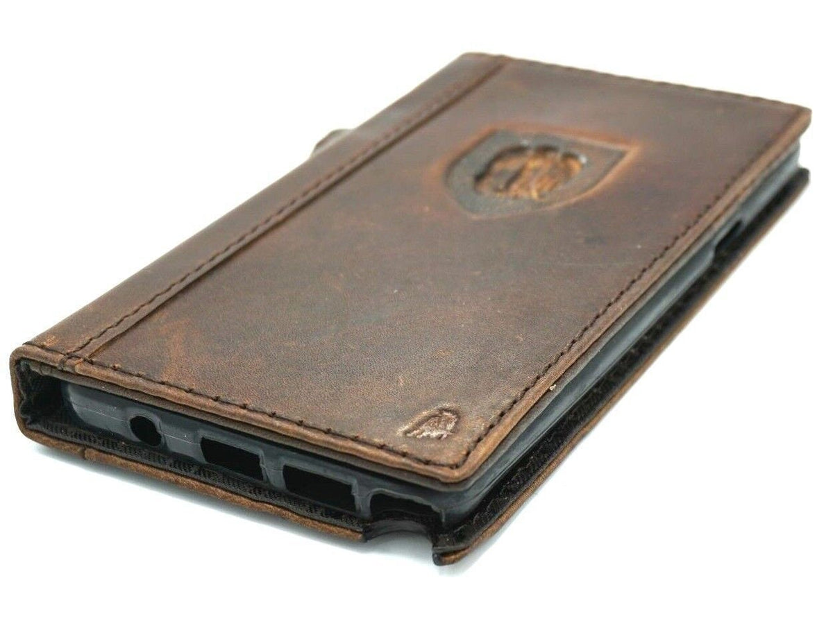 Genuine Leather Galaxy Phone Case: Art Wallet Book Cover