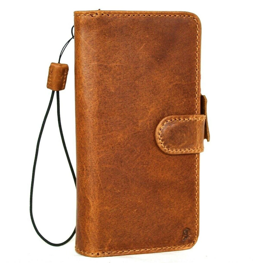Vintage Leather Wallet Case for Galaxy S23 S24 S25 Ultra, Detachable Card Slots