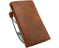 Handmade Genuine Leather Wallet Case: Vintage Tan Cover for Galaxy