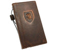 Vintage Leather iPhone Wallet Case: Embossed Tree of Life, Card Slots