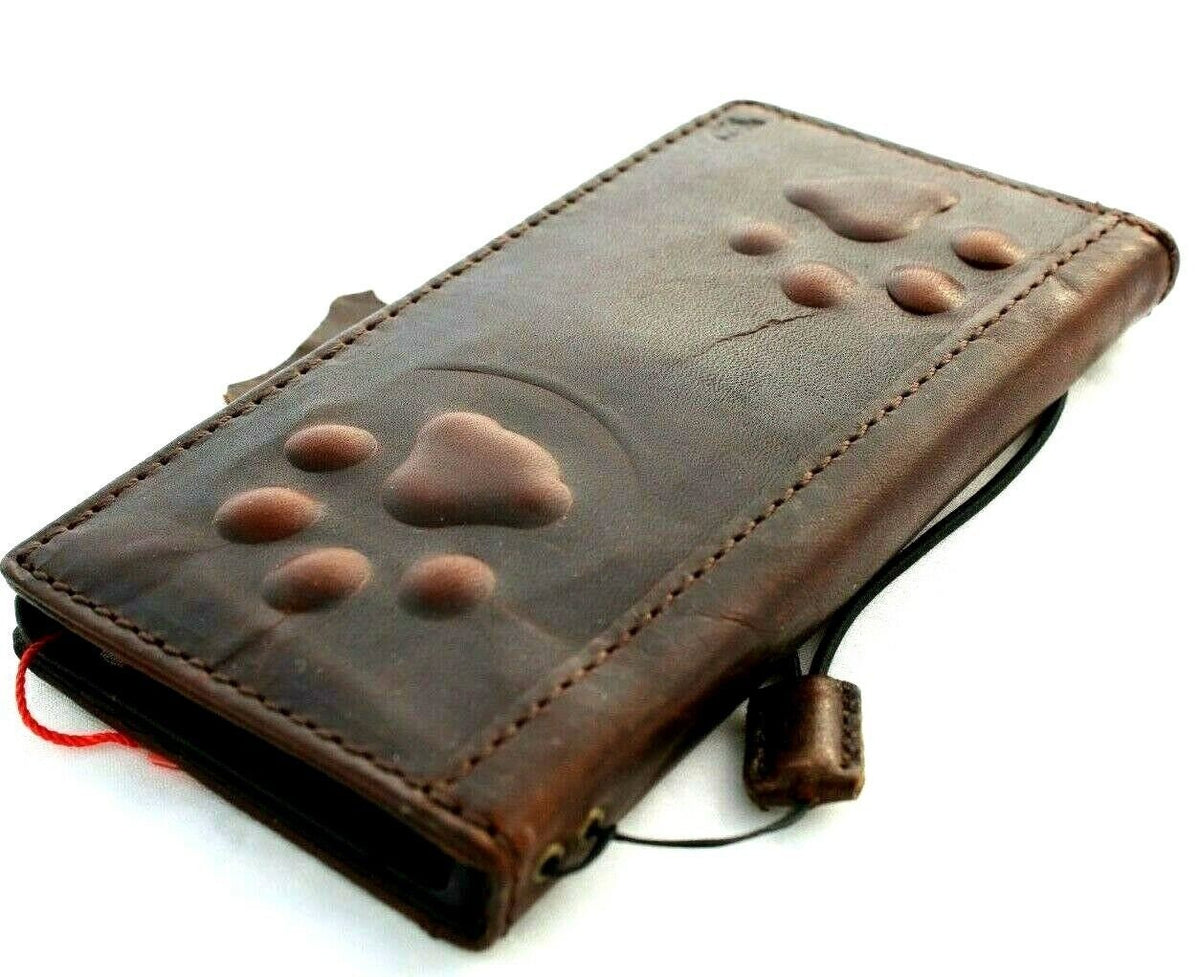 Handmade Leather Google Pixel Wallet Case: Vintage Card Slot Cover