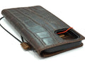 Handmade Vintage Leather iPhone Wallet Case: Art Design