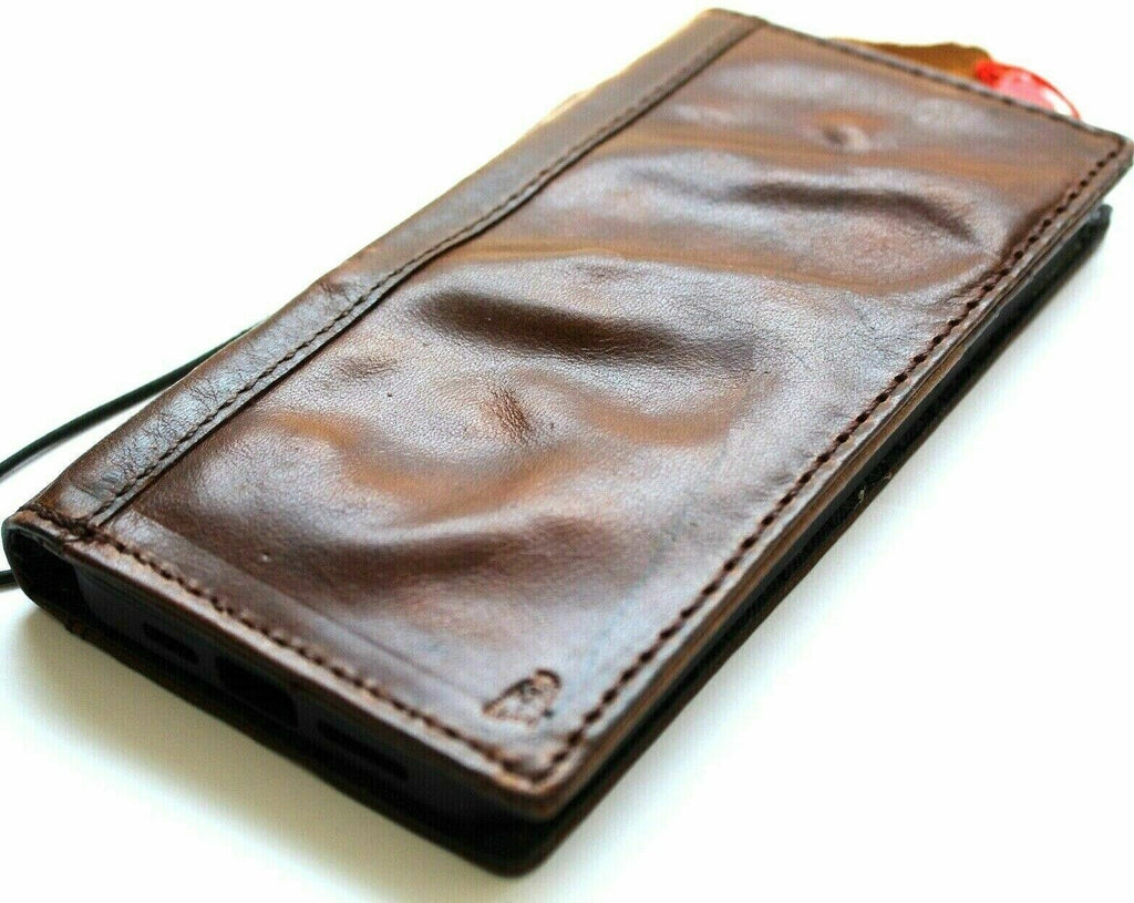 Genuine Leather Wallet Case for Google Pixel: Vintage Credit Card Slots