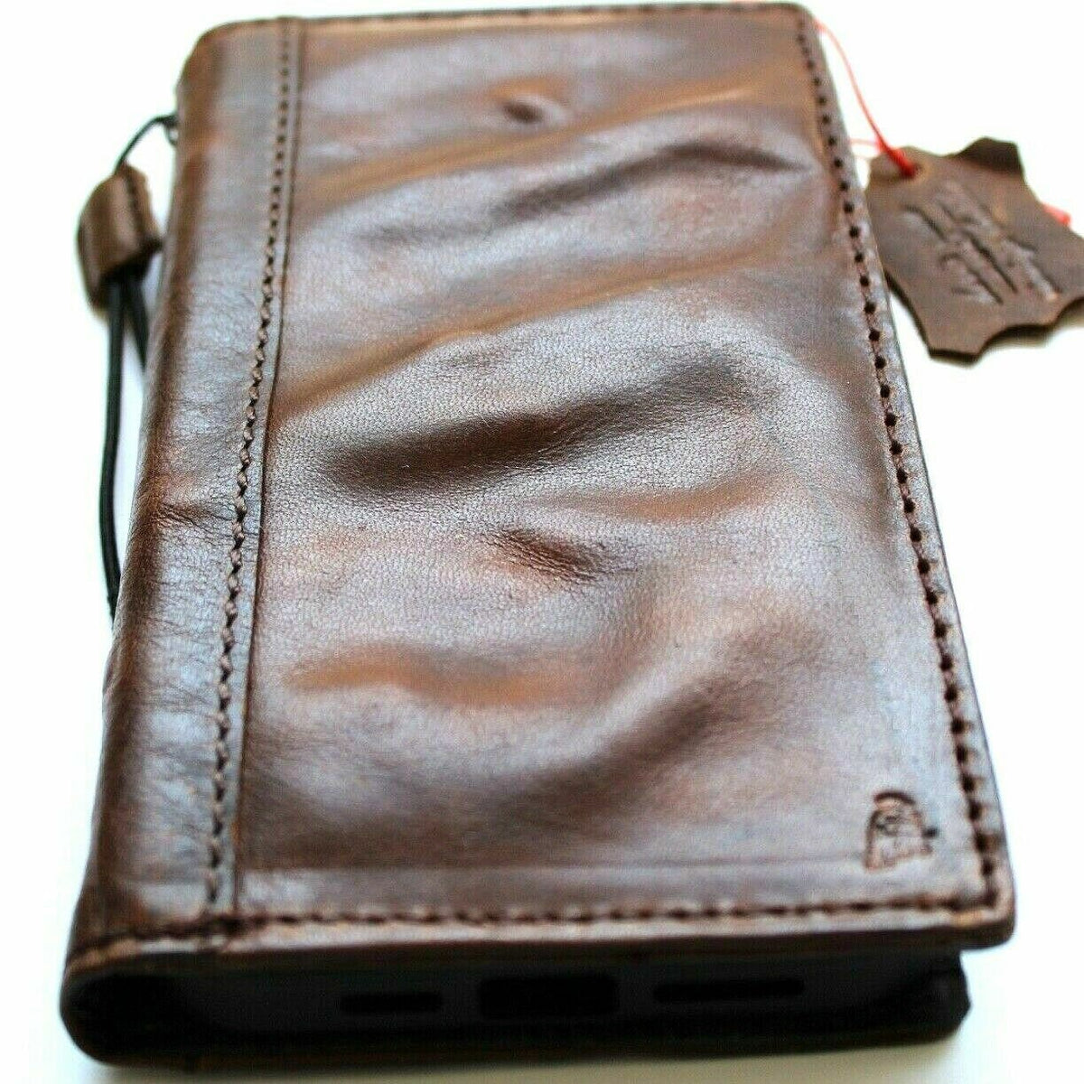 Genuine Leather Wallet Case for Google Pixel: Vintage Credit Card Slots