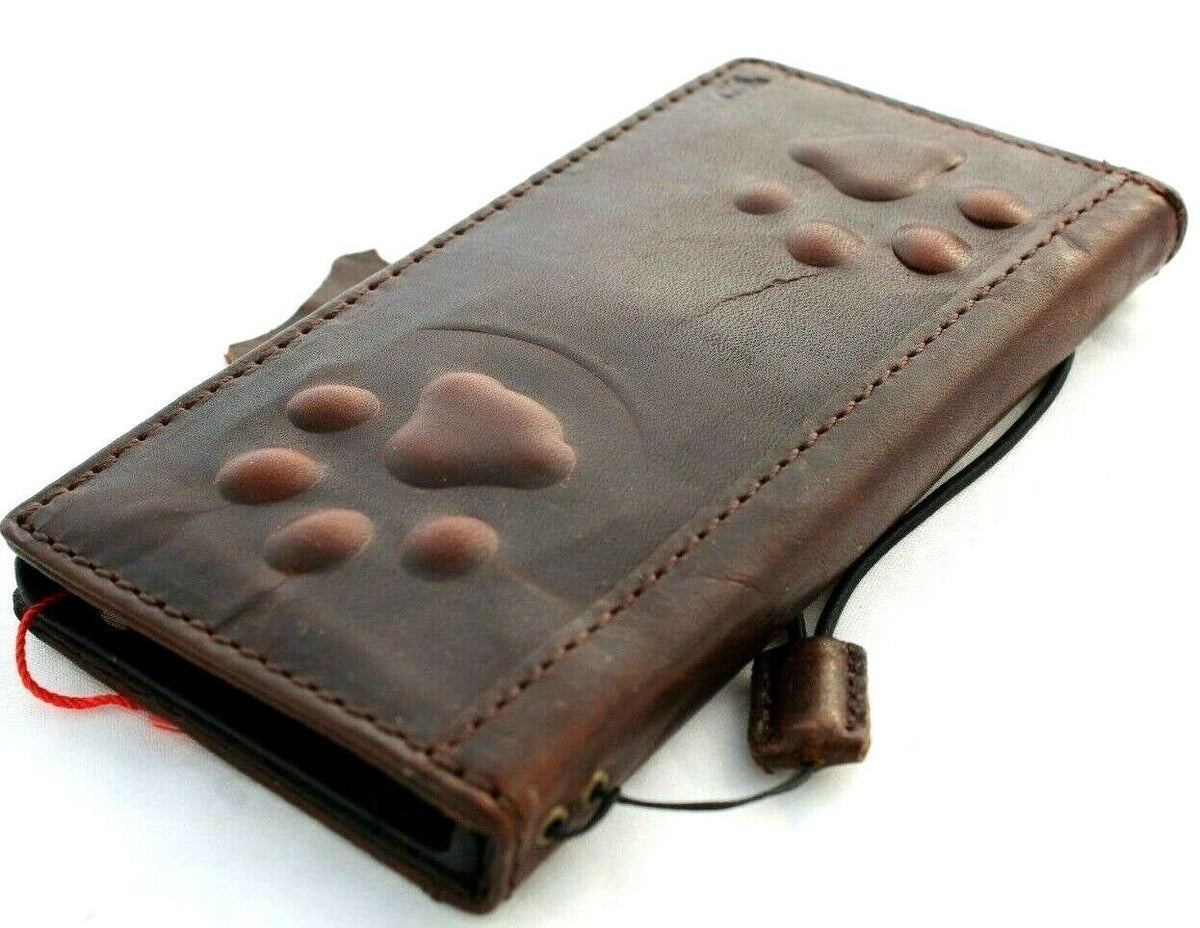 Handmade Leather Google Pixel Wallet Case: Vintage Card Slot Cover