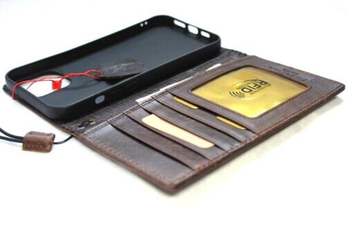 Handmade Leather iPhone Wallet Case: Removable Card Slots, Art DIY