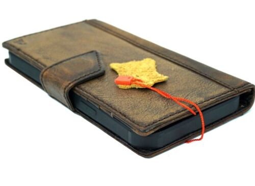Handmade Vintage Leather Wallet Case for iPhone
