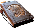 Handmade Leather iPhone Wallet Case: Vintage Eagle Embossed Cover