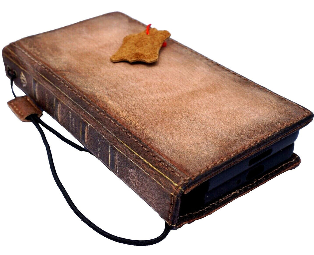 Handmade Leather Wallet Case for Galaxy Z Fold 2/3/4/5/6/7 - Book Style Cover