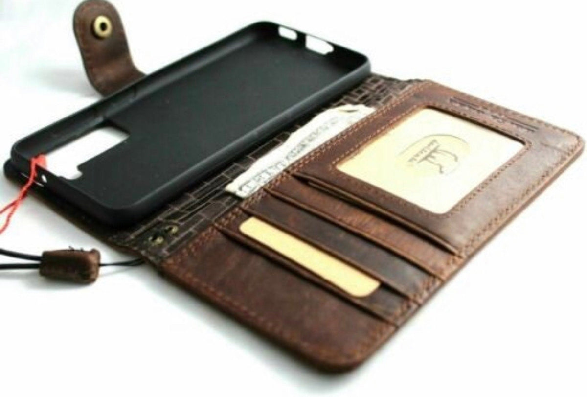 Handmade Leather Wallet: Book Style Credit Card Cover