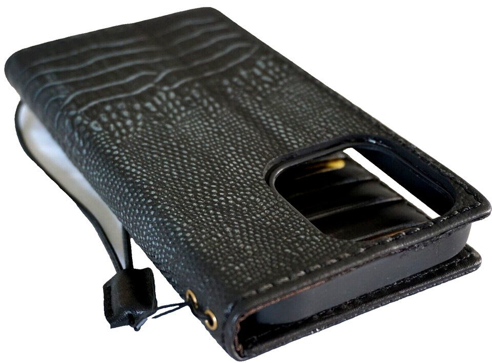 Genuine Leather Google Pixel Wallet Case: Vintage Credit Card Slots Cover