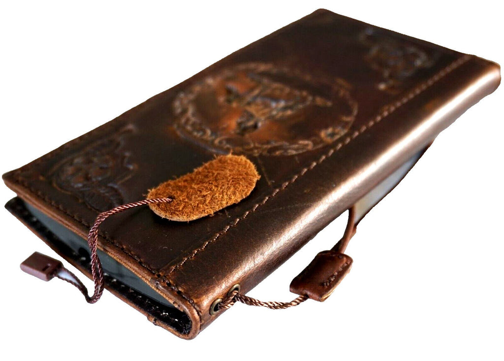 Handmade Leather iPhone Wallet Case: Horse Stamp, Vintage Style