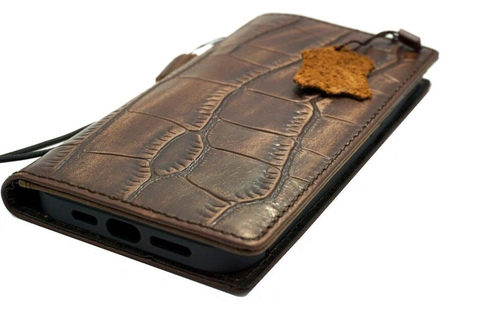 Handmade Leather Wallet Case for Google Pixel: Vintage Credit Card Slots