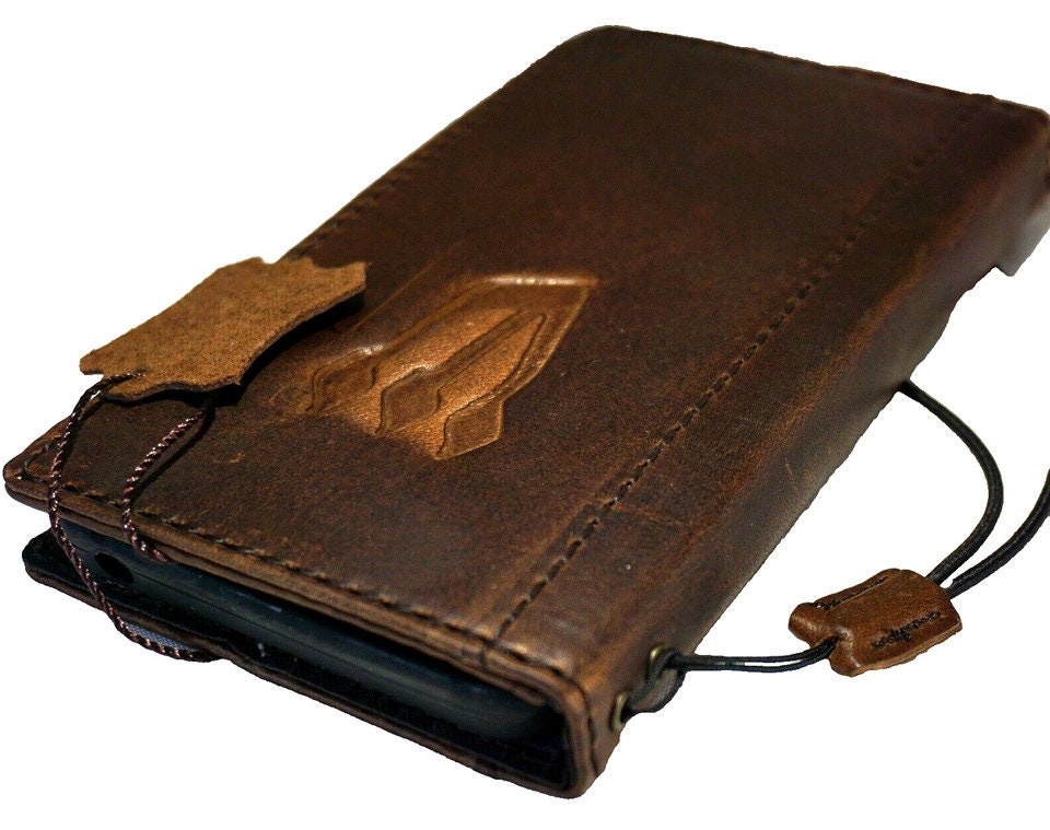 Handmade Leather iPhone Wallet Case: Jewish Mezuzah Book