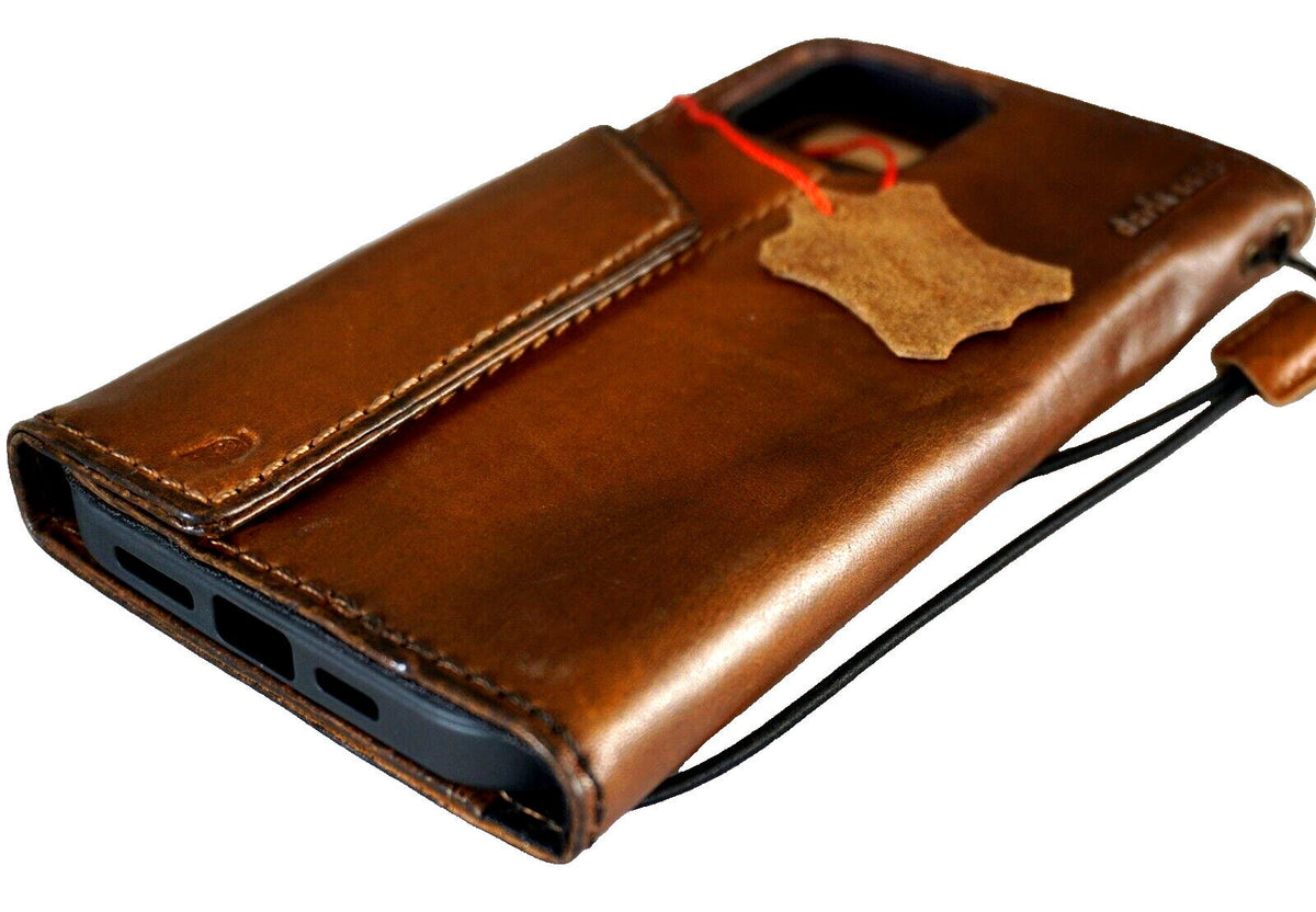 Leather iPhone Wallet Case: Vintage Book Style, Tree of Life