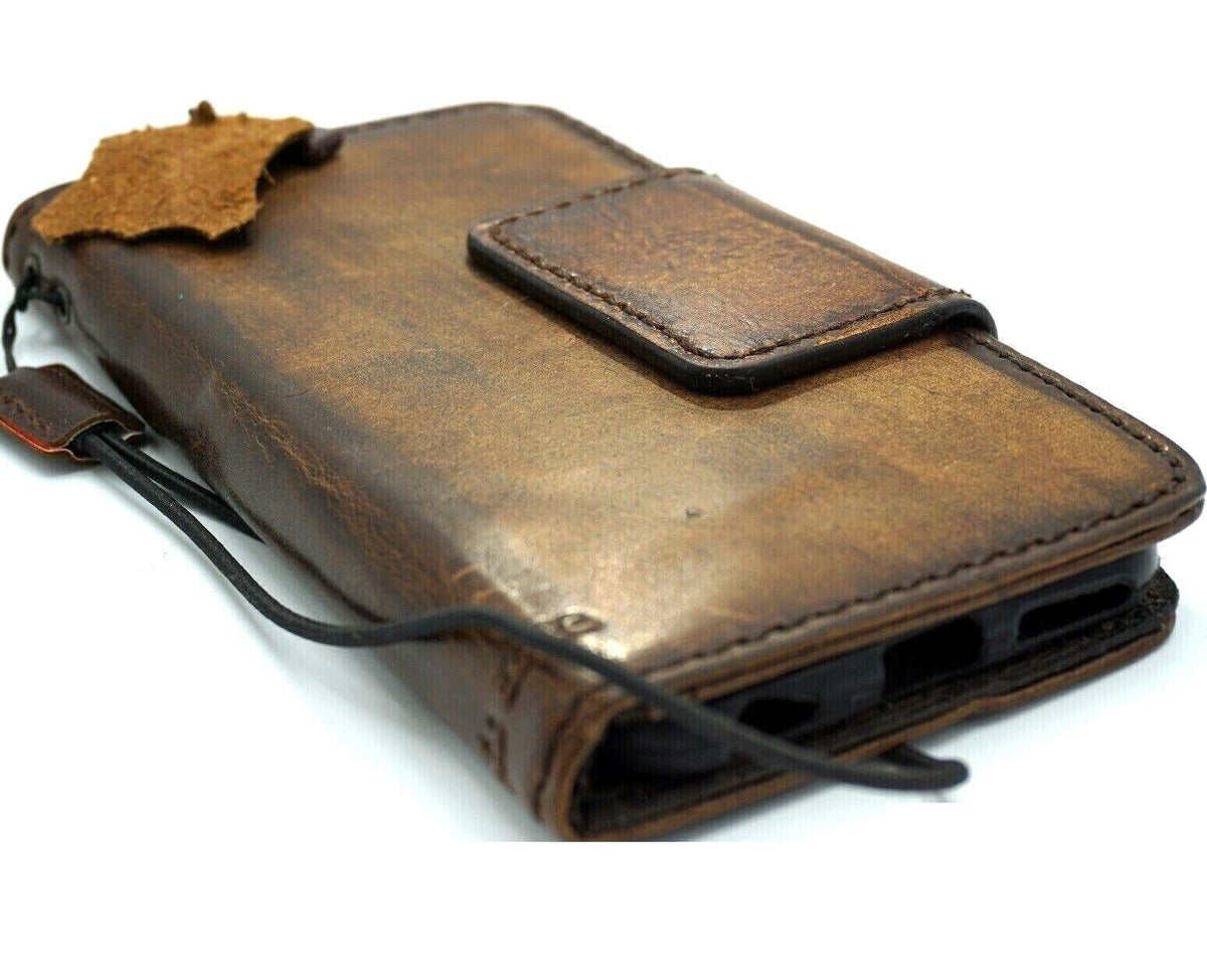 Handmade Leather Galaxy Phone Case: Vintage Wallet Cover