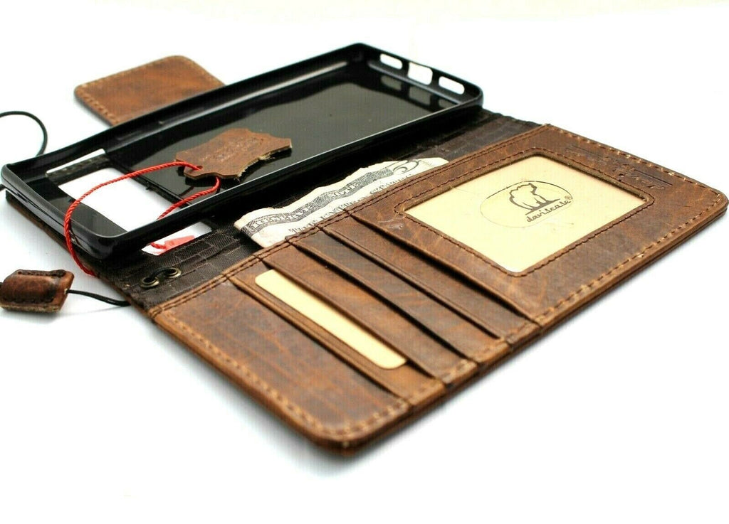 Handmade Leather Galaxy Phone Case: Vintage Wallet Cover