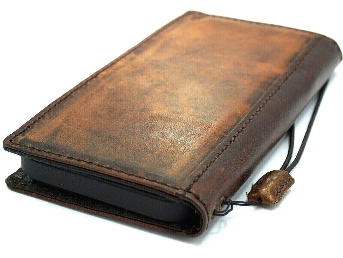 Vintage Leather iPhone Wallet Case: Handmade Book Cover