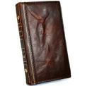 Handmade Leather iPhone Case: Vintage Book Style, Full Grain Leather