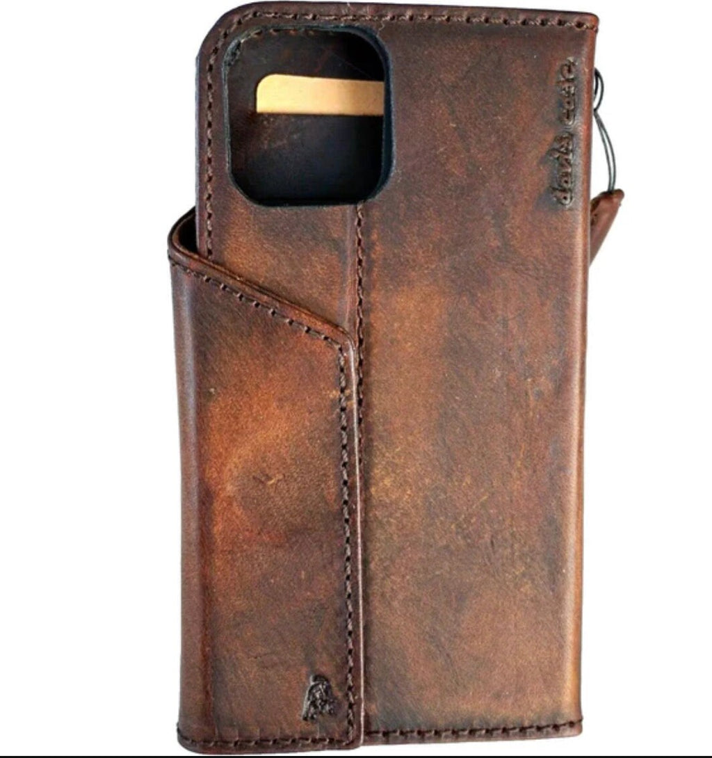 Handmade Leather Wallet Case for Google Pixel: Vintage Book Cover