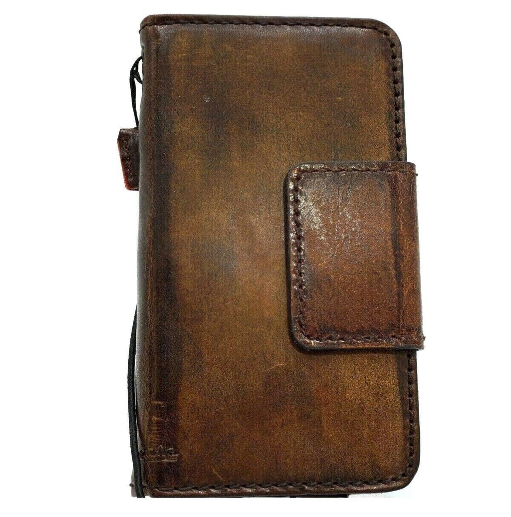 Handmade Leather Galaxy Phone Case: Vintage Wallet Cover
