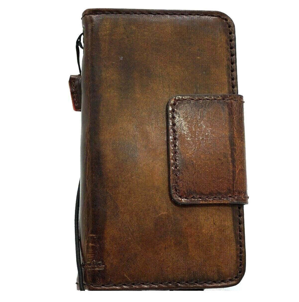 Handmade Leather Galaxy Phone Case: Vintage Wallet Cover