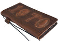Vintage Leather iPhone Wallet Case: Custom Stamped Book Cover