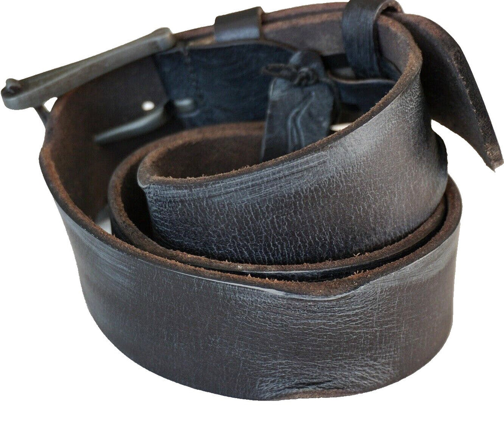 Genuine Casual Waistband vintage Leather Waist handmade belt Ston Buckle 60S 70S