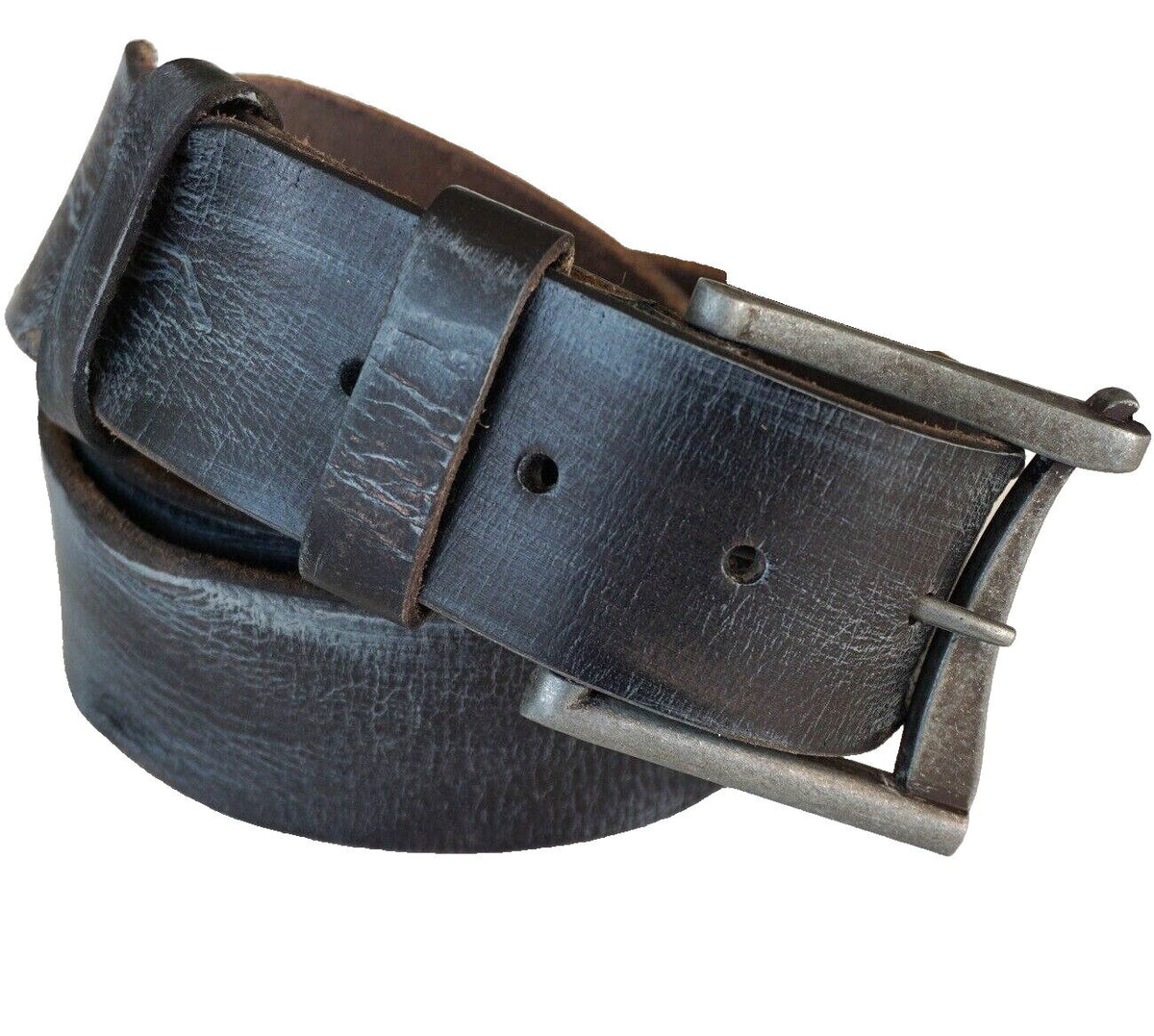 Genuine Casual Waistband vintage Leather Waist handmade belt Ston Buckle 60S 70S