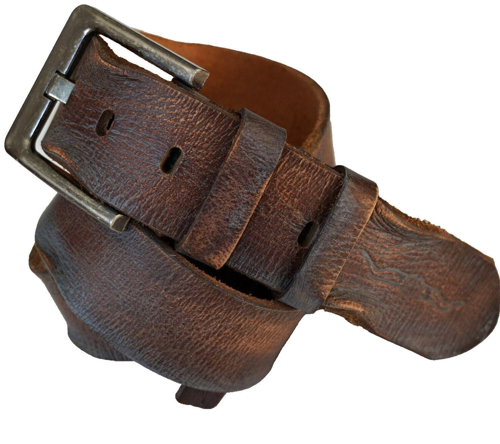 Genuine Casual Waistband vintage Leather Waist handmade belt Ston Buckle 60S 70S