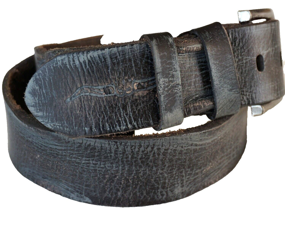 Genuine Casual Waistband vintage Leather Waist handmade belt Ston Buckle 60S 70S