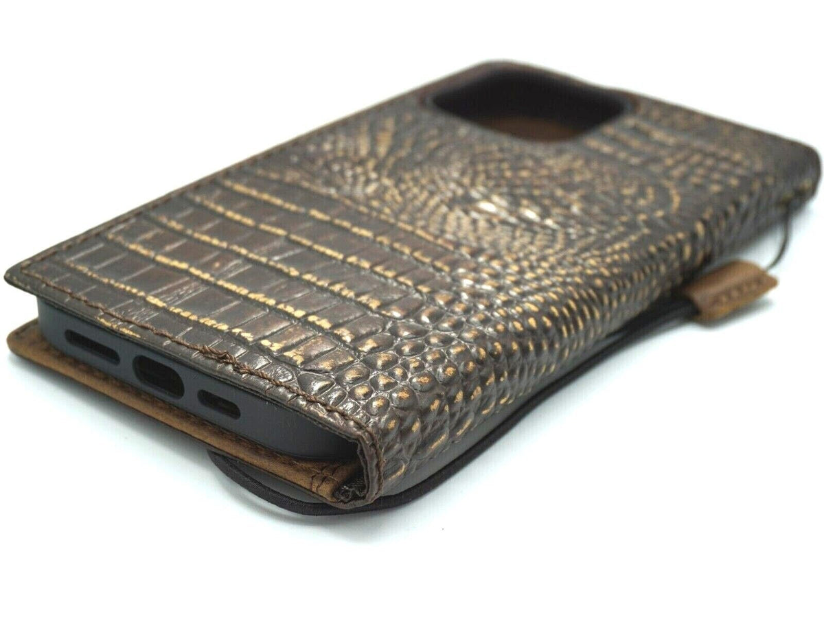 Handmade Leather Wallet Phone Case: Samsung Galaxy, Card Slots