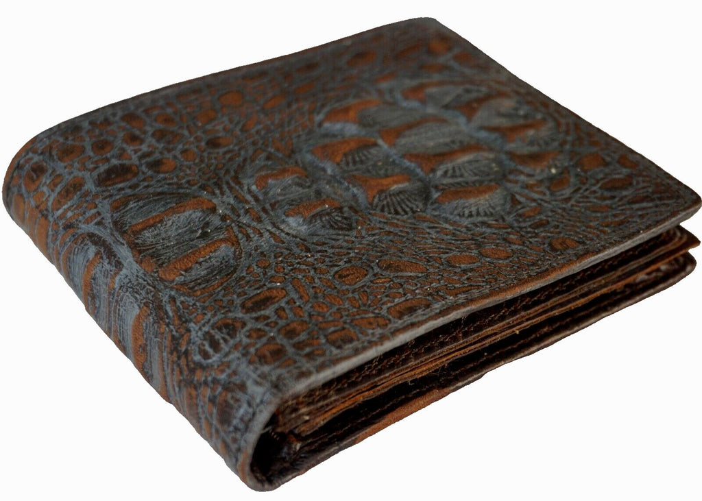 Embossed Retro Crocodile Corrosion Art Leather Wallet Davidov Art