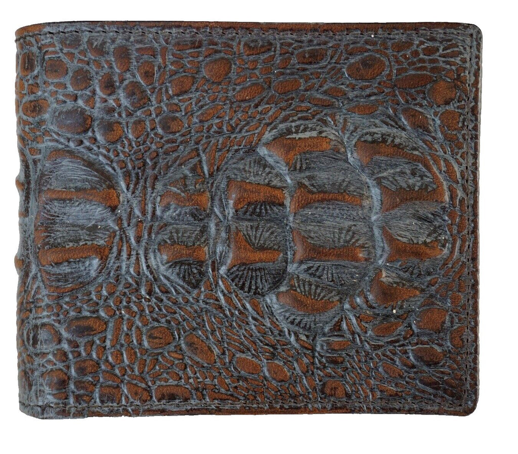 Embossed Retro Crocodile Corrosion Art Leather Wallet Davidov Art