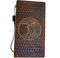 Embossed Tree of Love Leather Phone Wallet Case for Galaxy