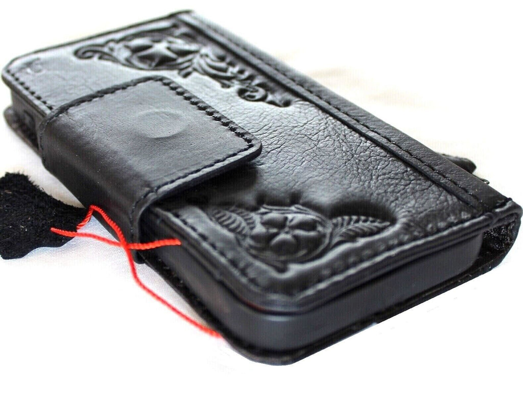 Vintage Leather iPhone Wallet Case: ID Window, Card Slots