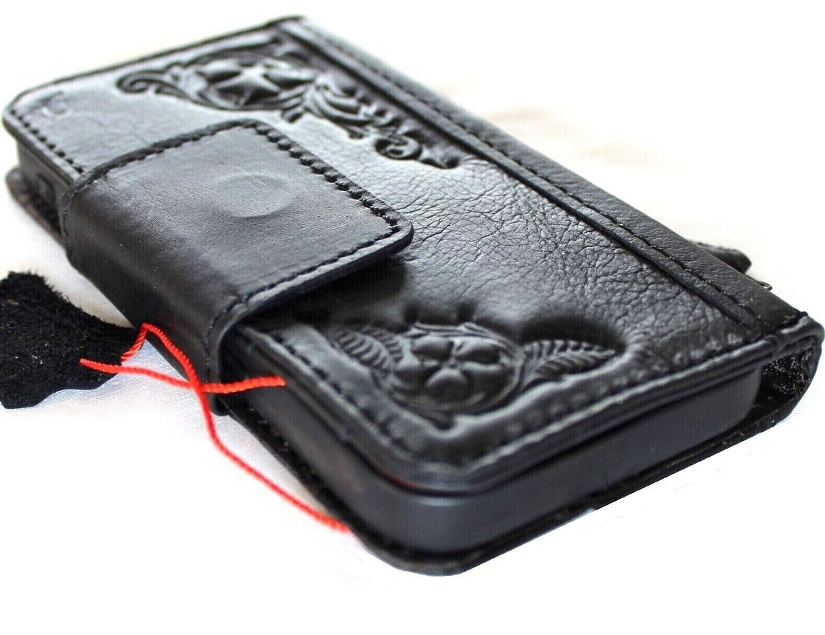 Vintage Leather iPhone Wallet Case: ID Window, Card Slots