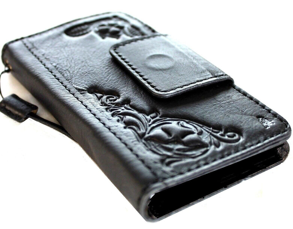 Vintage Leather iPhone Wallet Case: ID Window, Card Slots