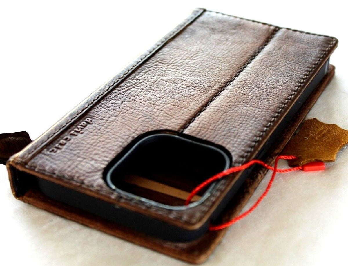 Vintage Book Style Leather iPhone Wallet Case