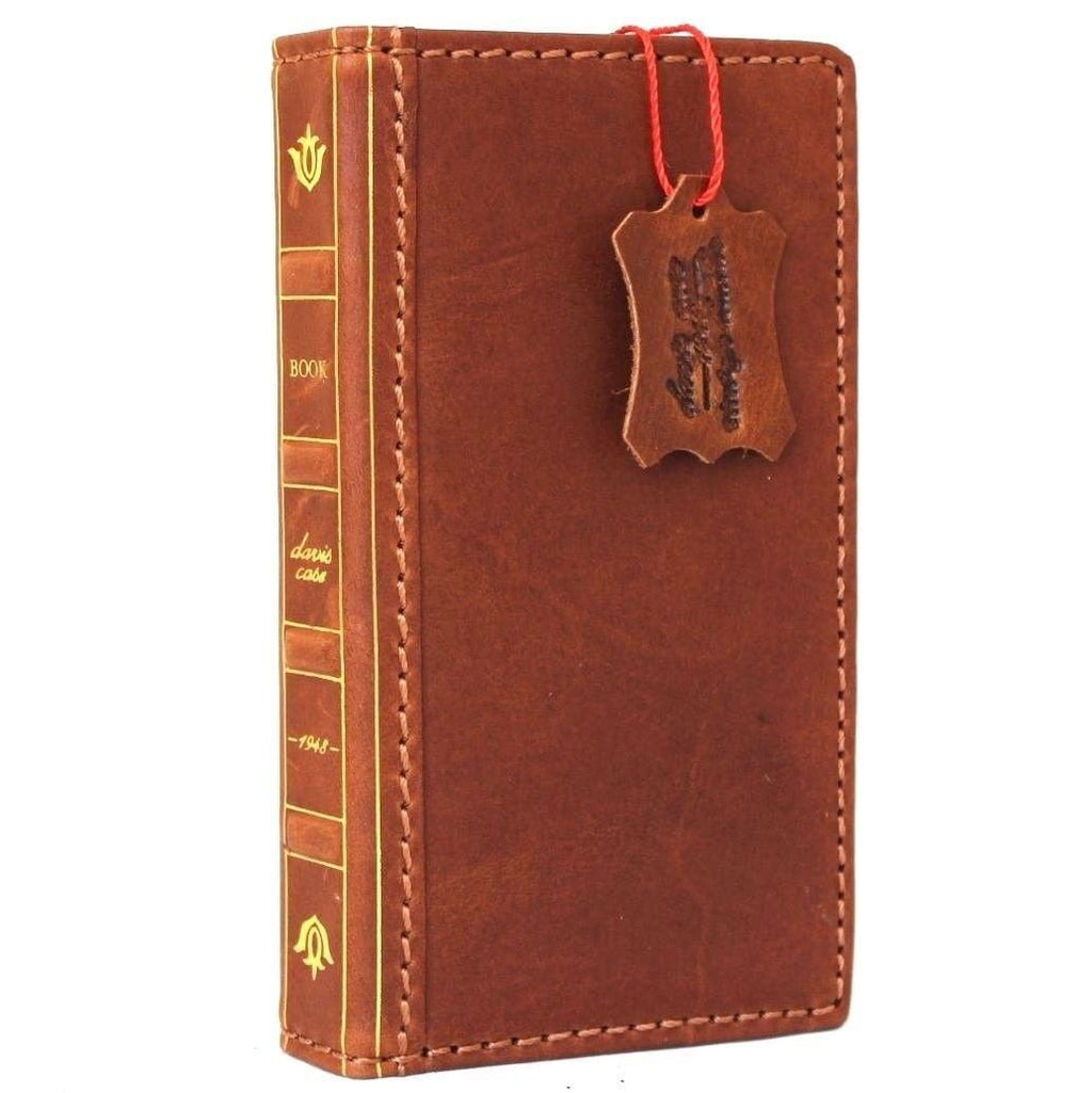 Handmade Leather Book iPhone Case: Vintage Style Cover