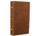 Vintage Book Genuine Leather iPhone Case: Tan Bible Style