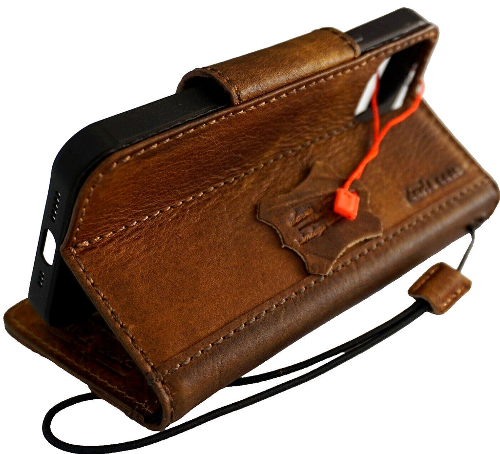 Handmade Leather OnePlus 9/9Pro Wallet Case: Paw Print Book Cover