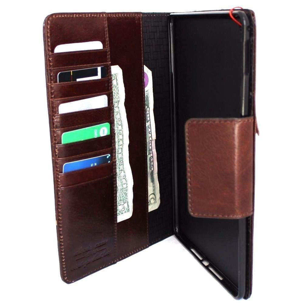 Genuine Leather iPad Pro Case: Slim Brown Magnetic Cover with Card Slots